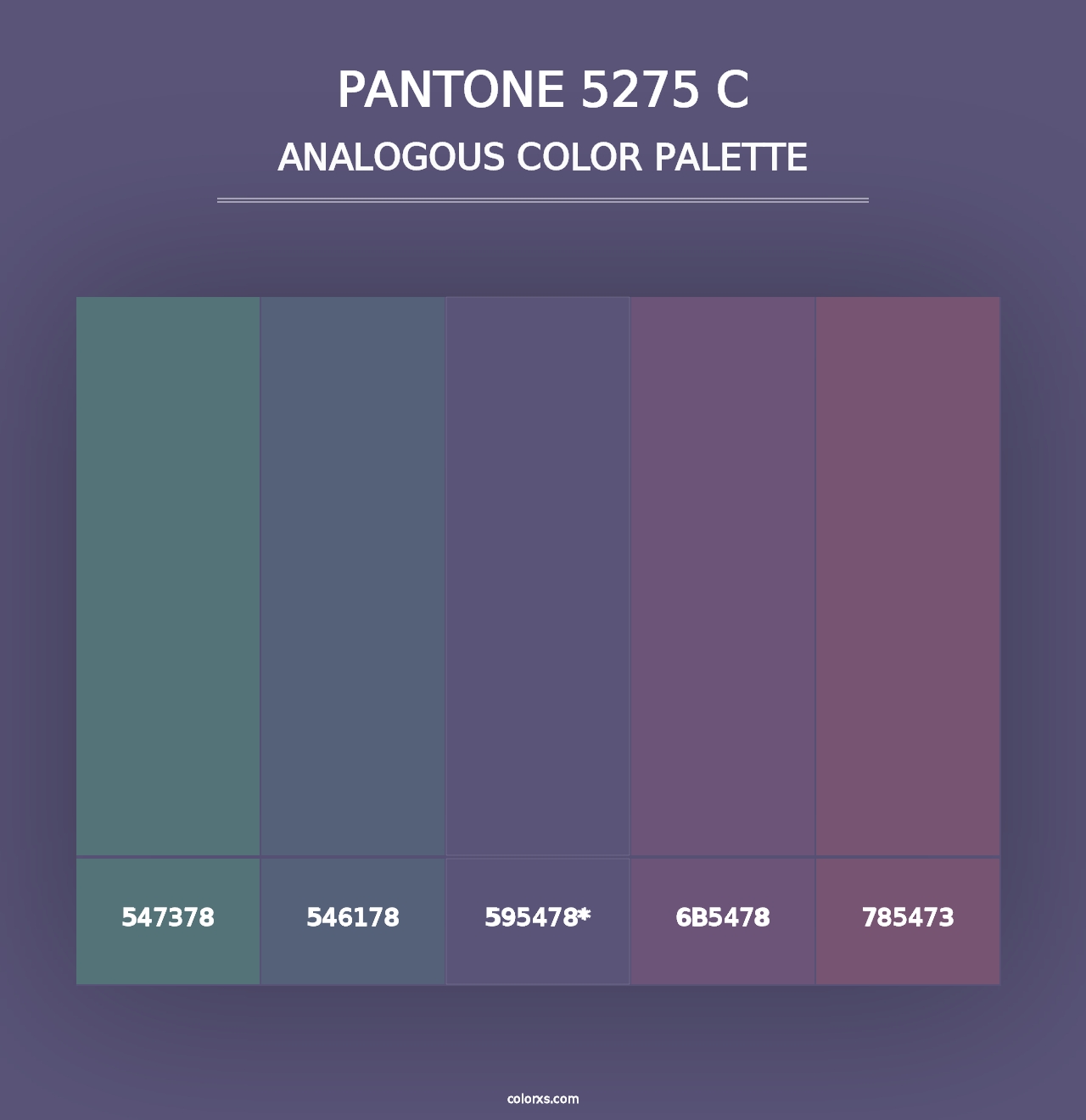 PANTONE 5275 C - Analogous Color Palette