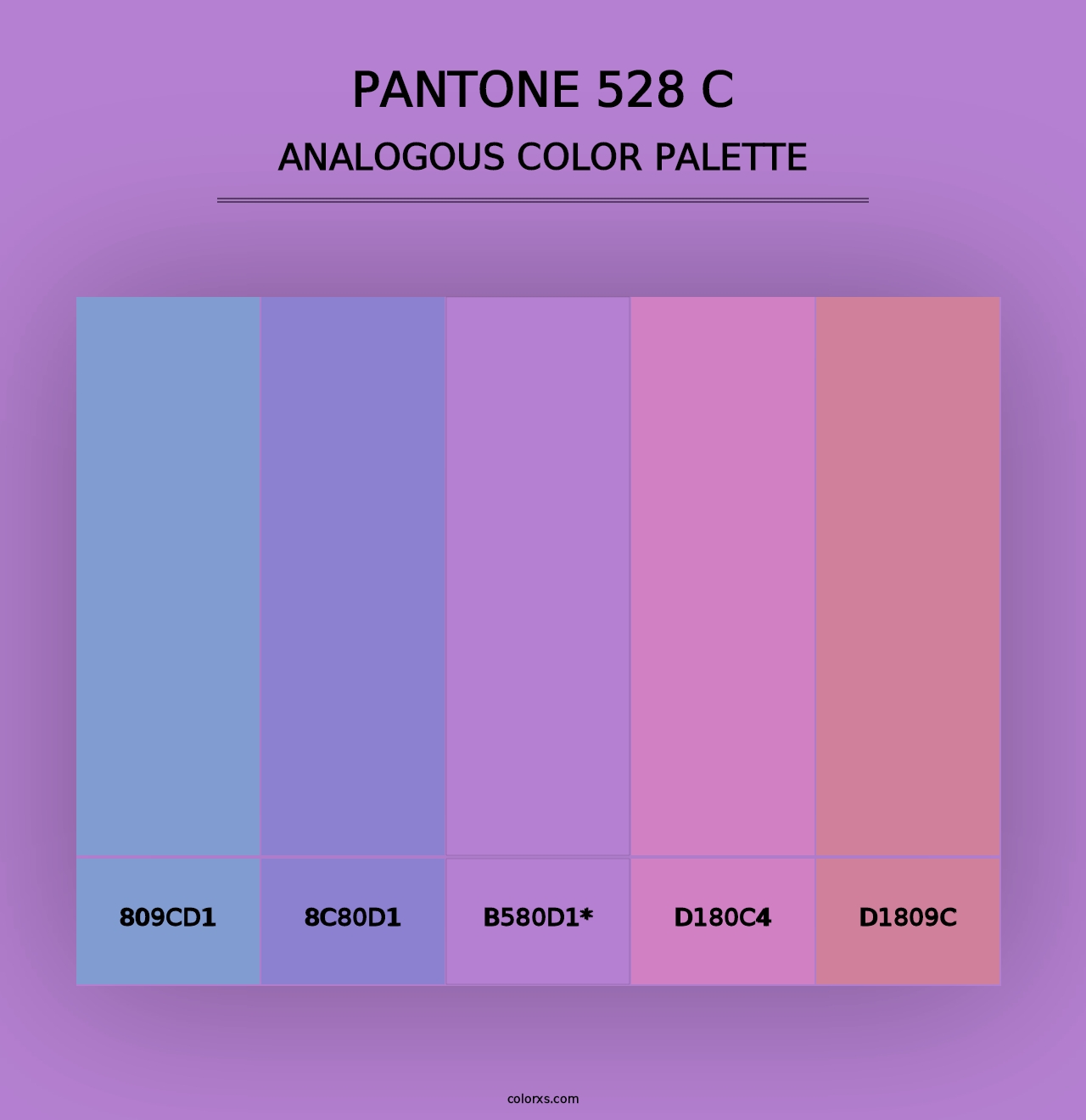 PANTONE 528 C - Analogous Color Palette