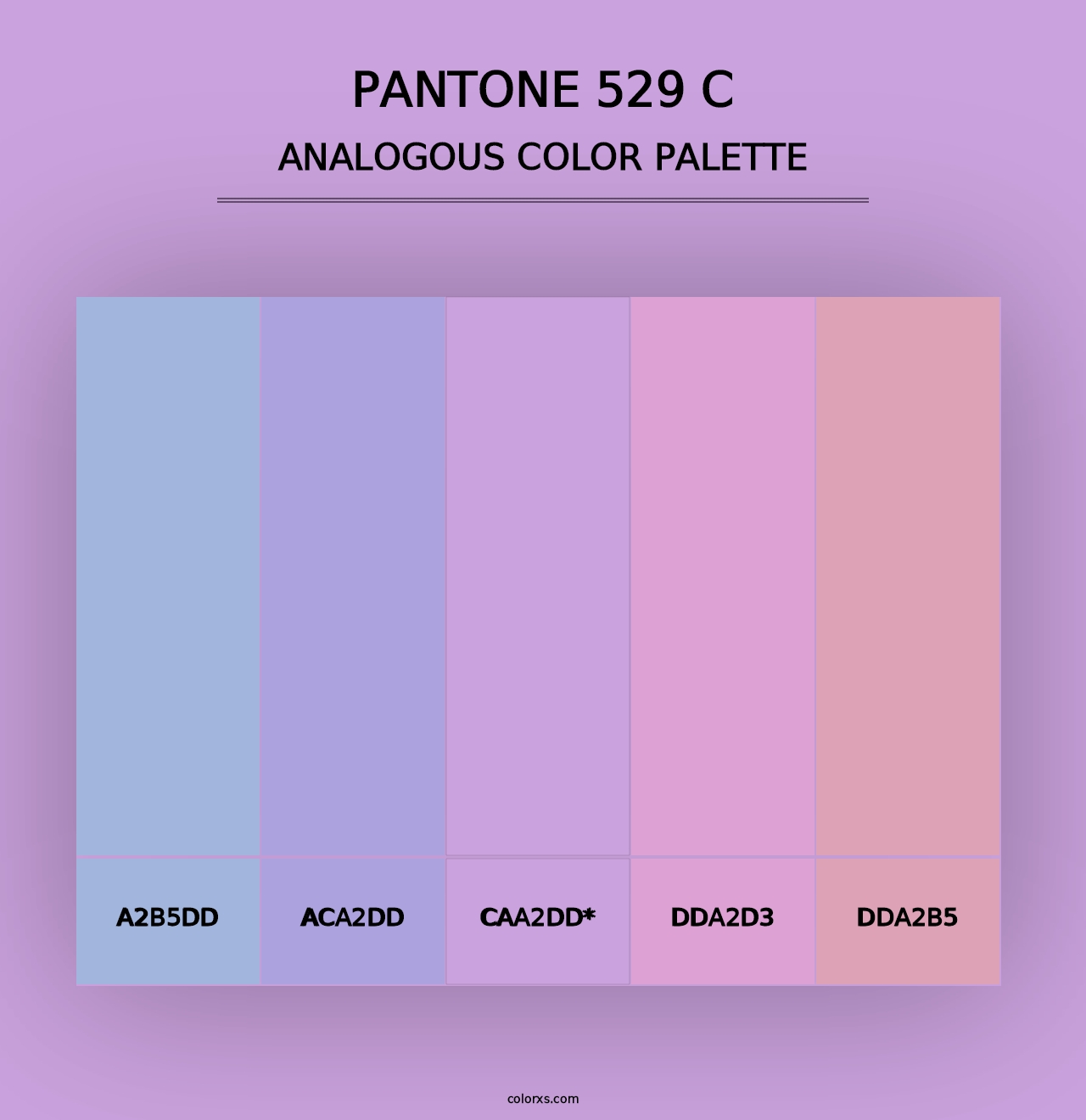 PANTONE 529 C - Analogous Color Palette