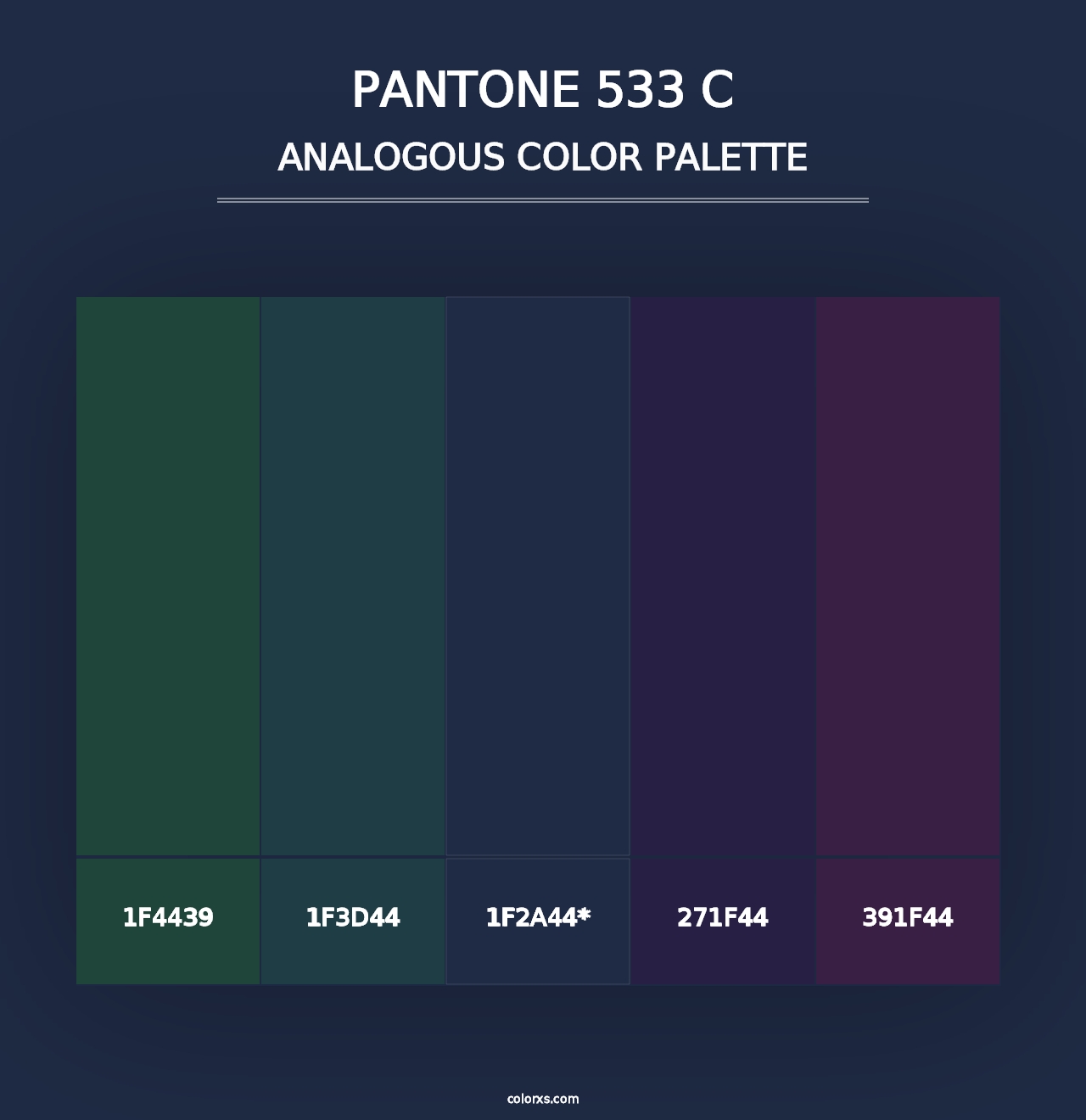 PANTONE 533 C - Analogous Color Palette