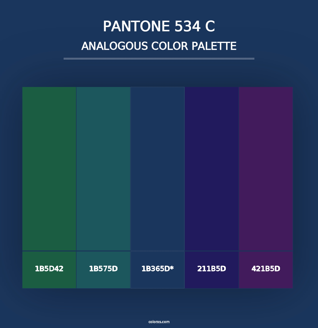 PANTONE 534 C - Analogous Color Palette