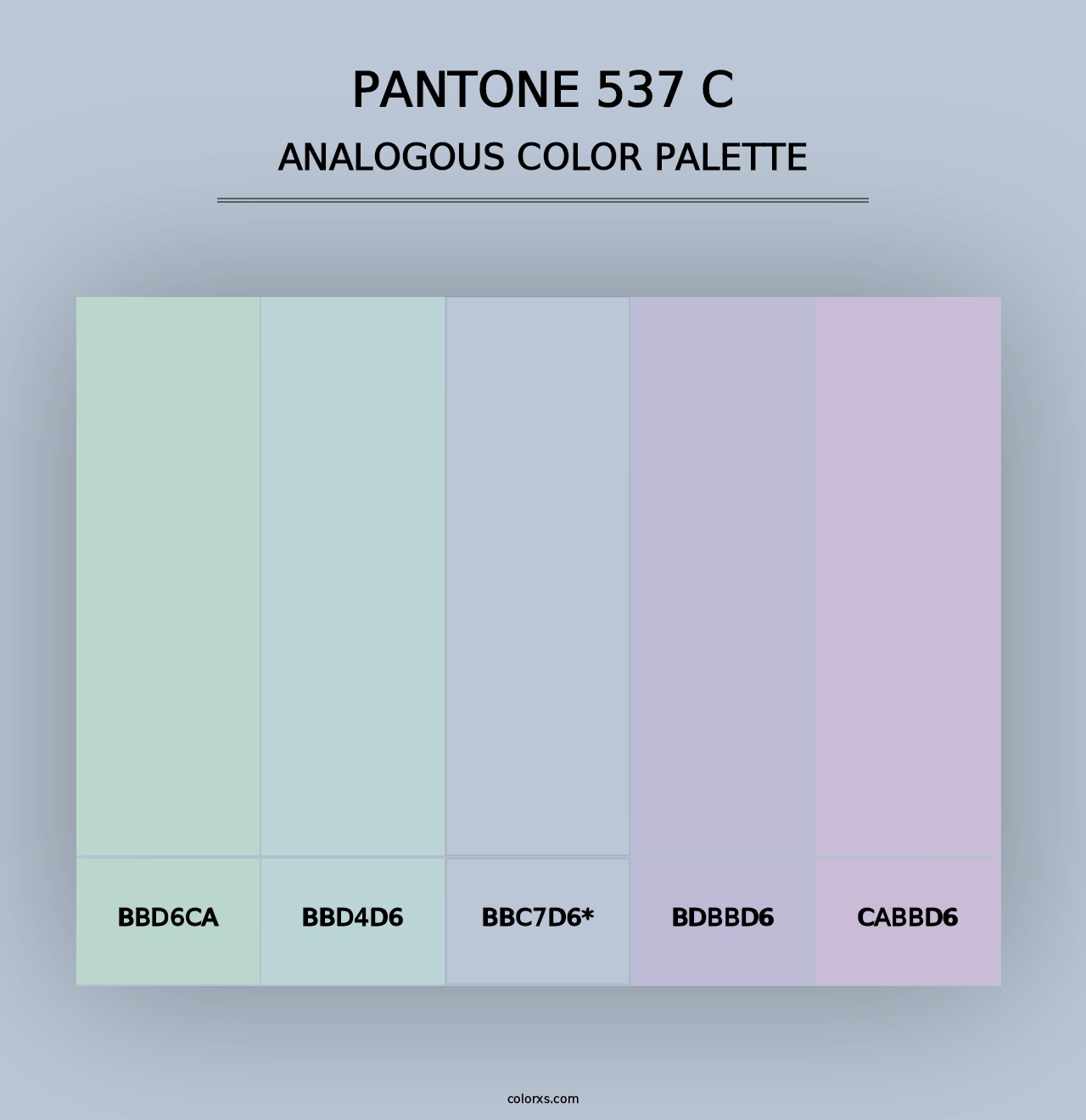 PANTONE 537 C - Analogous Color Palette