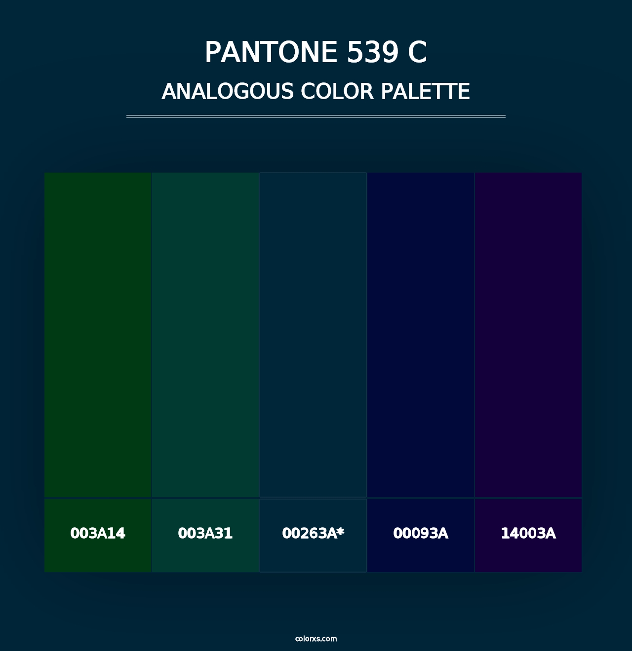 PANTONE 539 C - Analogous Color Palette