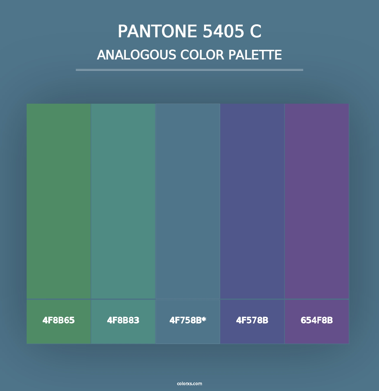 PANTONE 5405 C - Analogous Color Palette