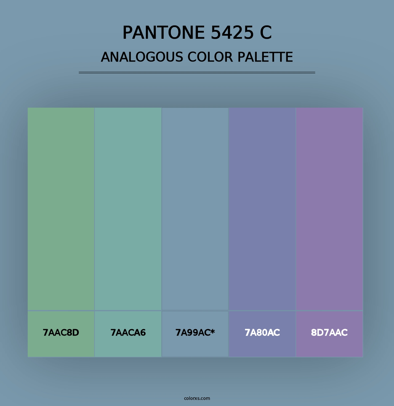 PANTONE 5425 C - Analogous Color Palette