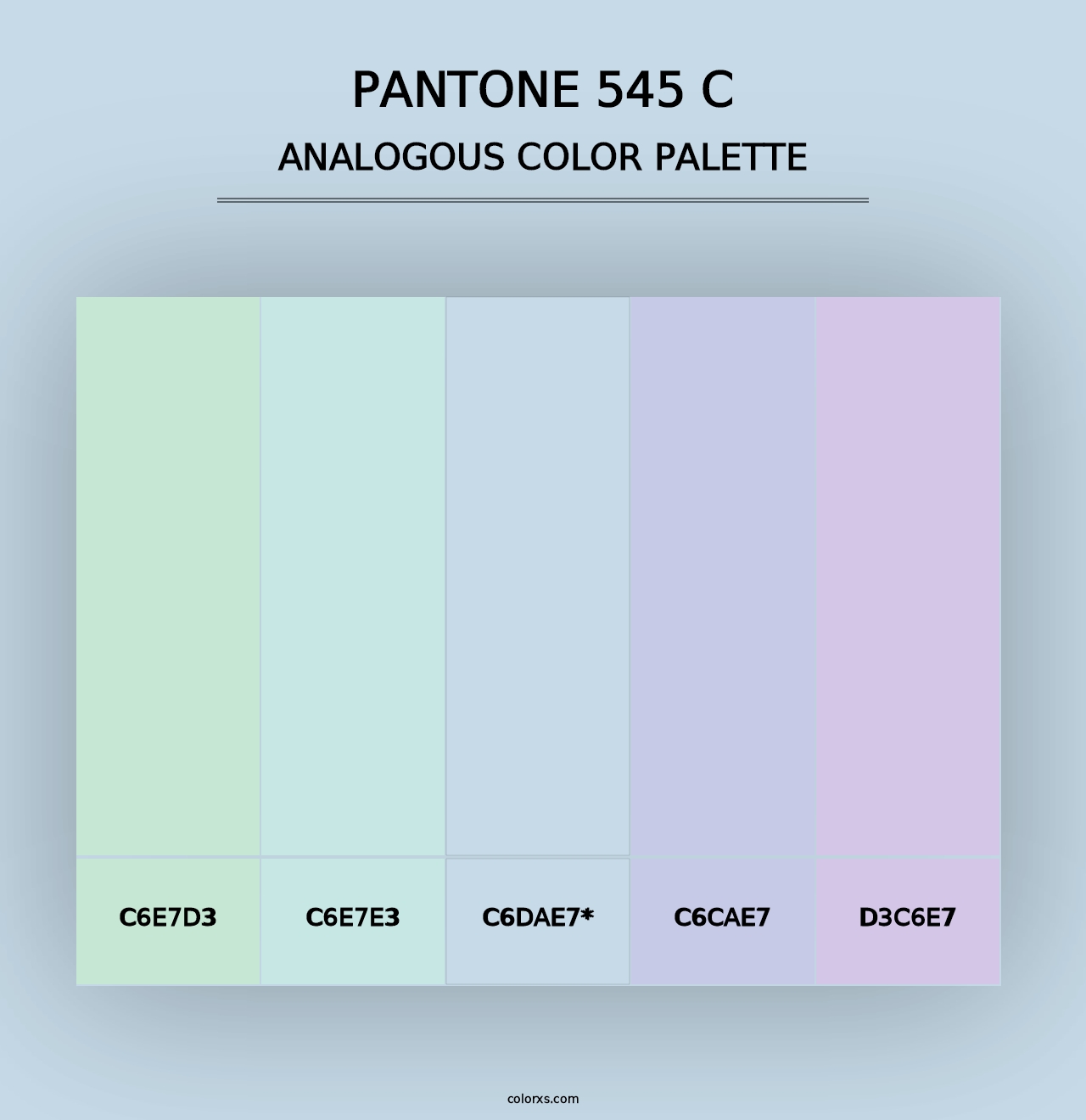 PANTONE 545 C - Analogous Color Palette