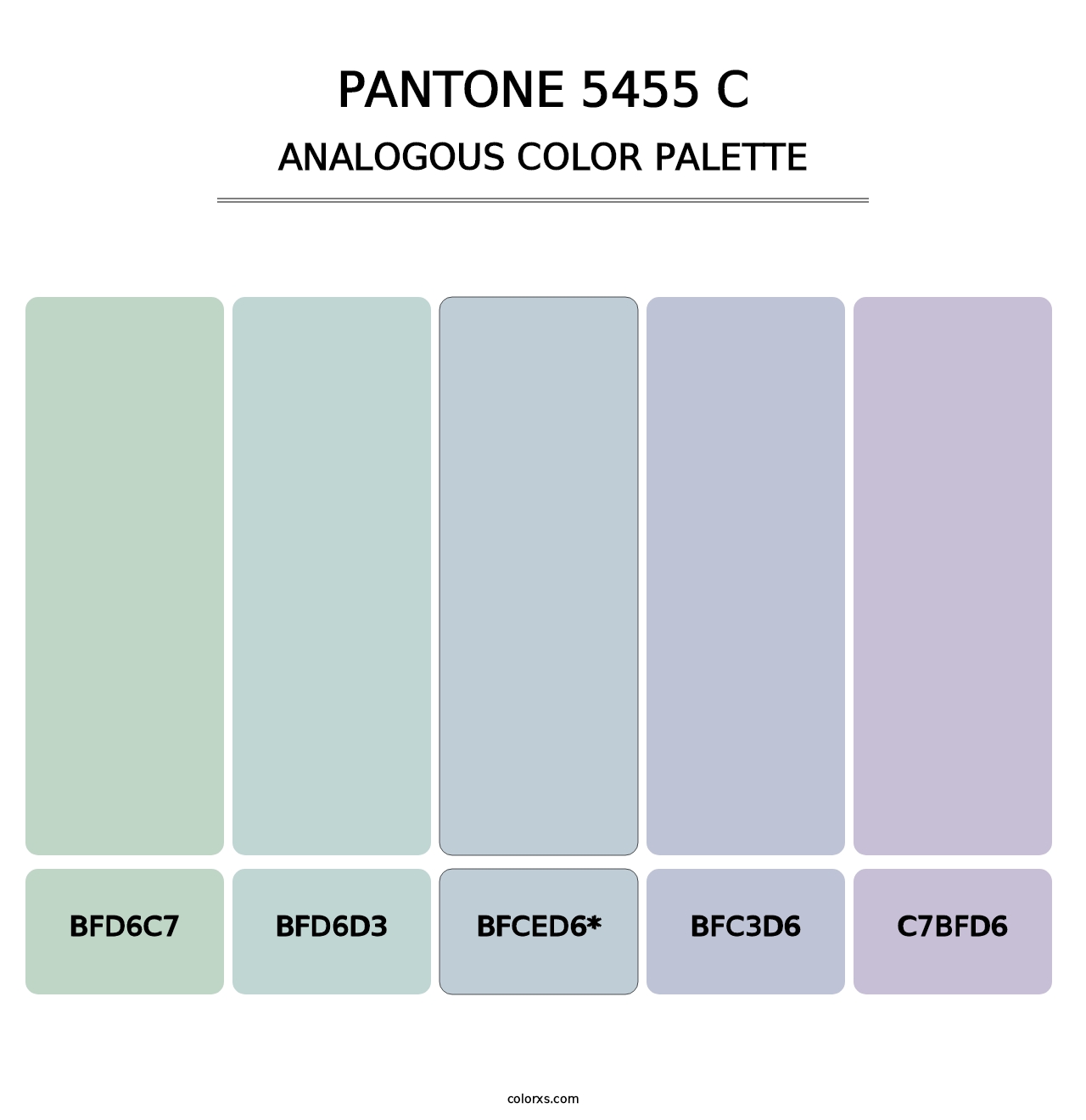 PANTONE 5455 C - Analogous Color Palette