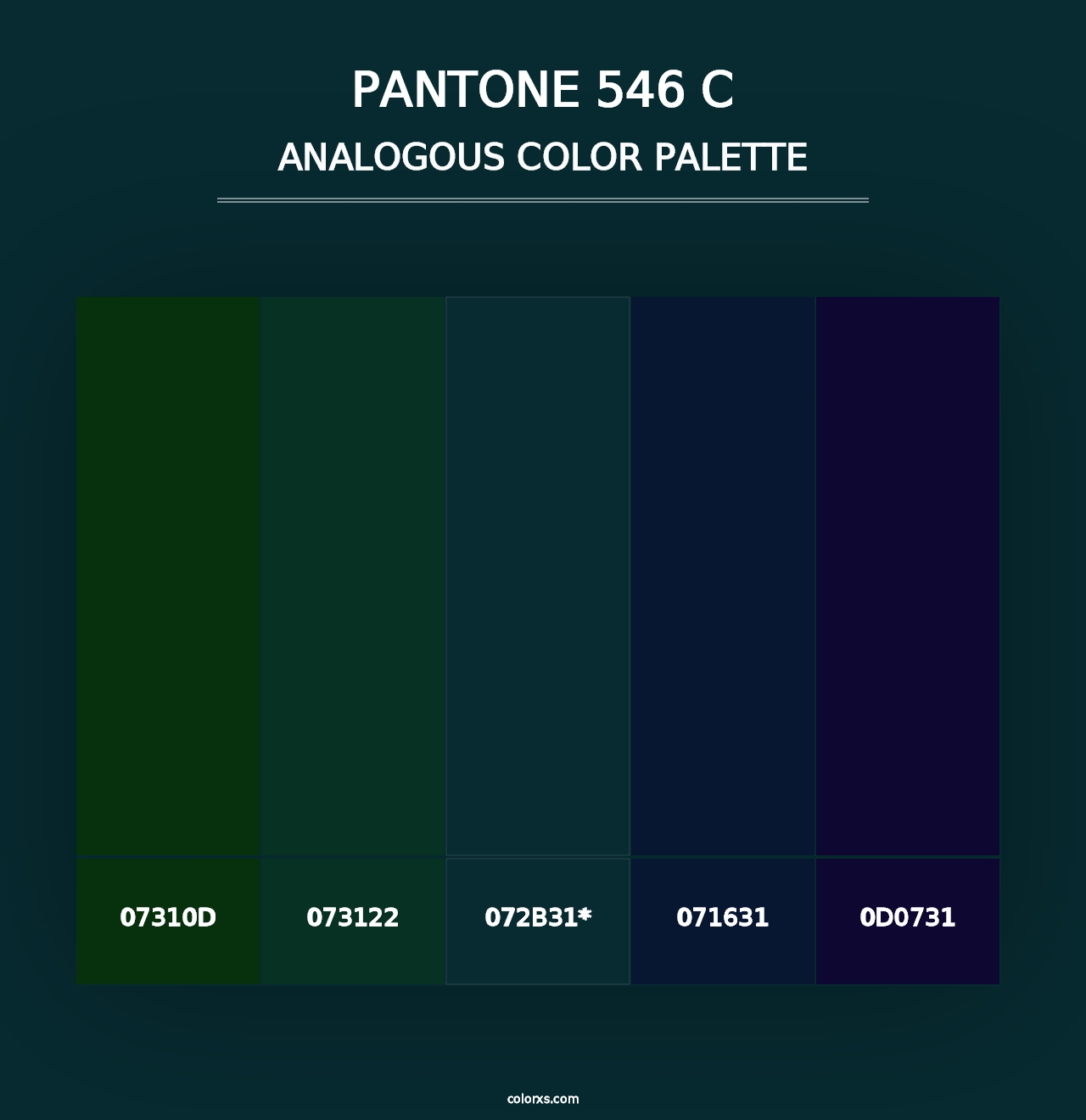 PANTONE 546 C - Analogous Color Palette