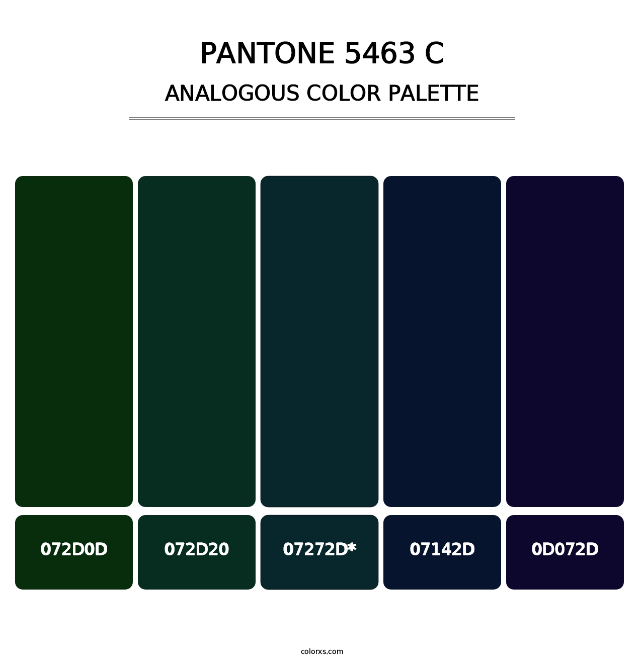 PANTONE 5463 C - Analogous Color Palette