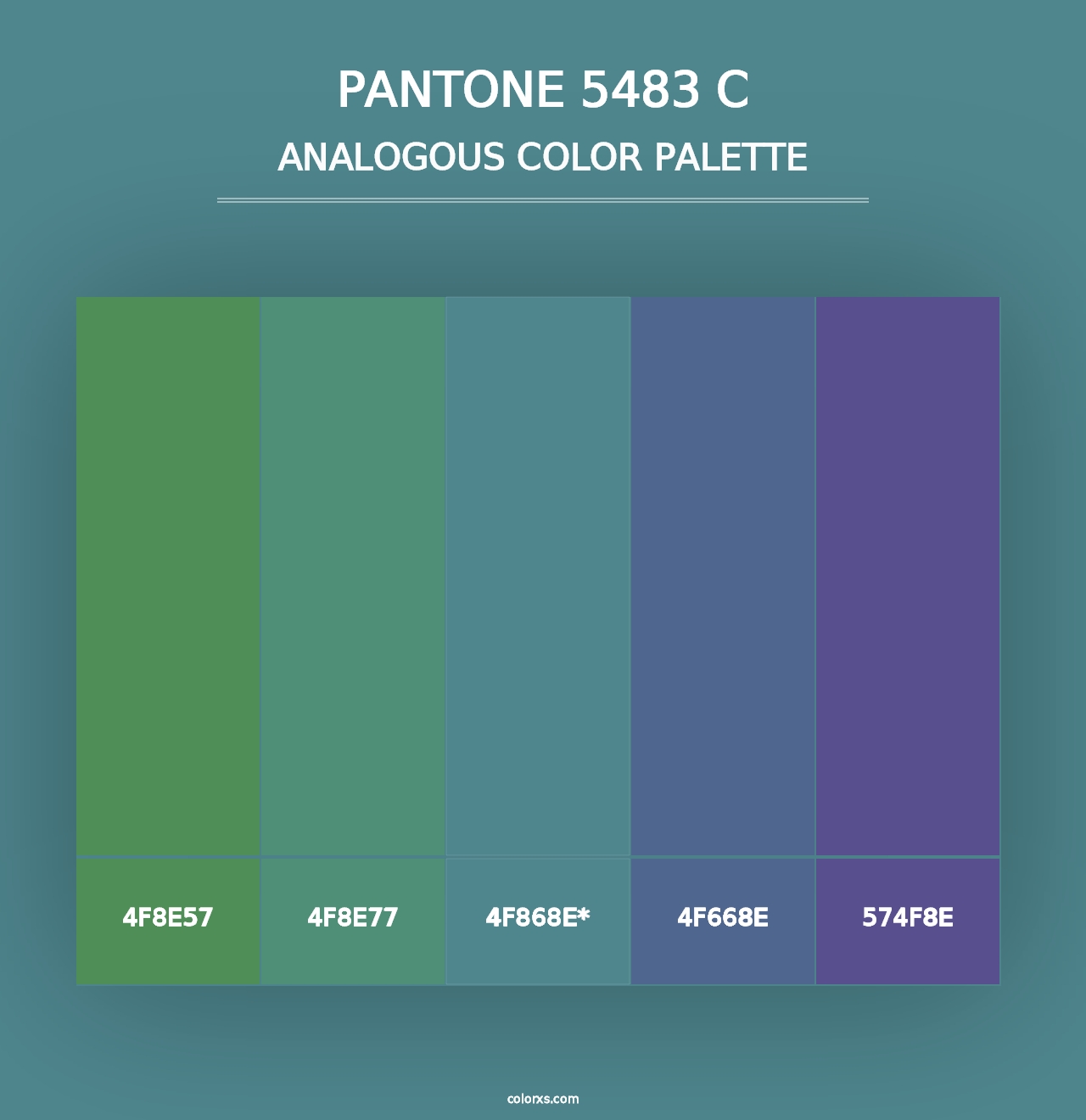 PANTONE 5483 C - Analogous Color Palette