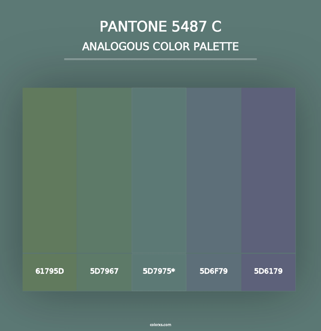 PANTONE 5487 C - Analogous Color Palette