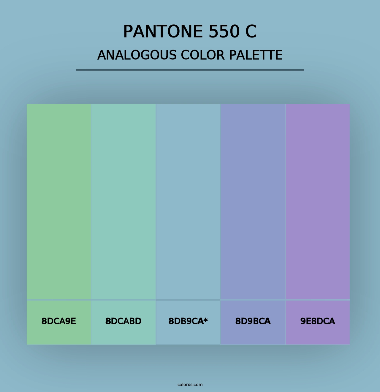 PANTONE 550 C - Analogous Color Palette