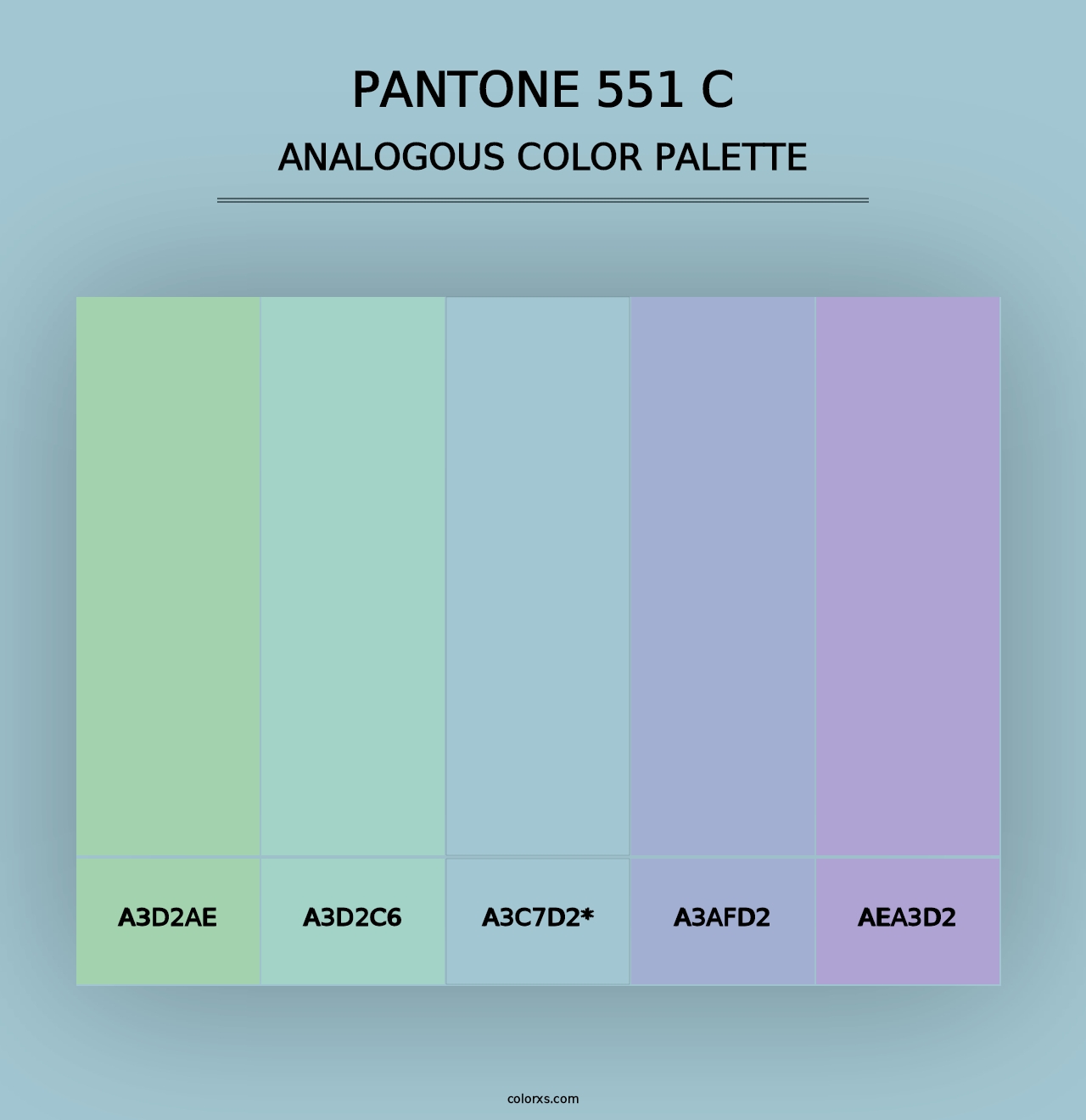 PANTONE 551 C - Analogous Color Palette