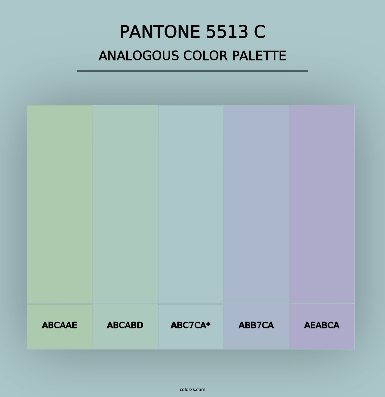 PANTONE 5513 C - Analogous Color Palette