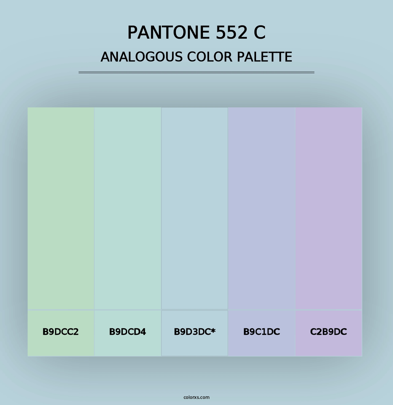 PANTONE 552 C - Analogous Color Palette