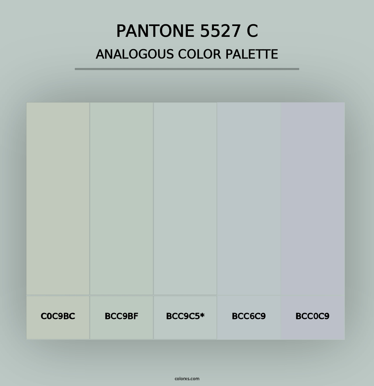 PANTONE 5527 C - Analogous Color Palette