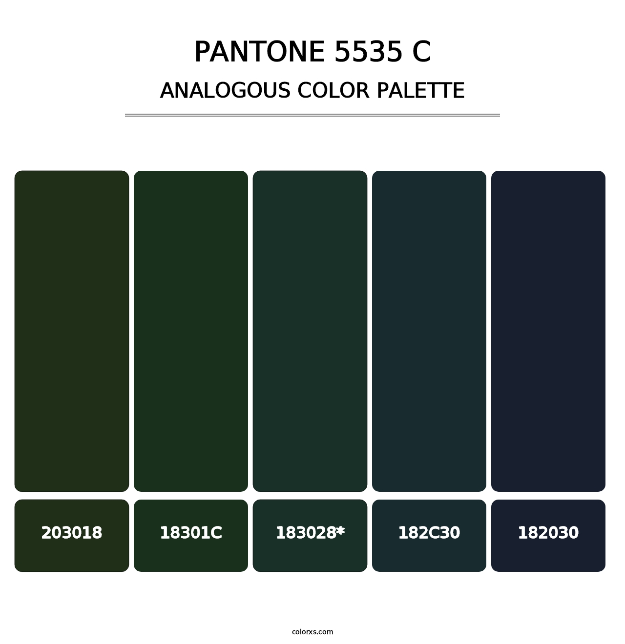 PANTONE 5535 C - Analogous Color Palette