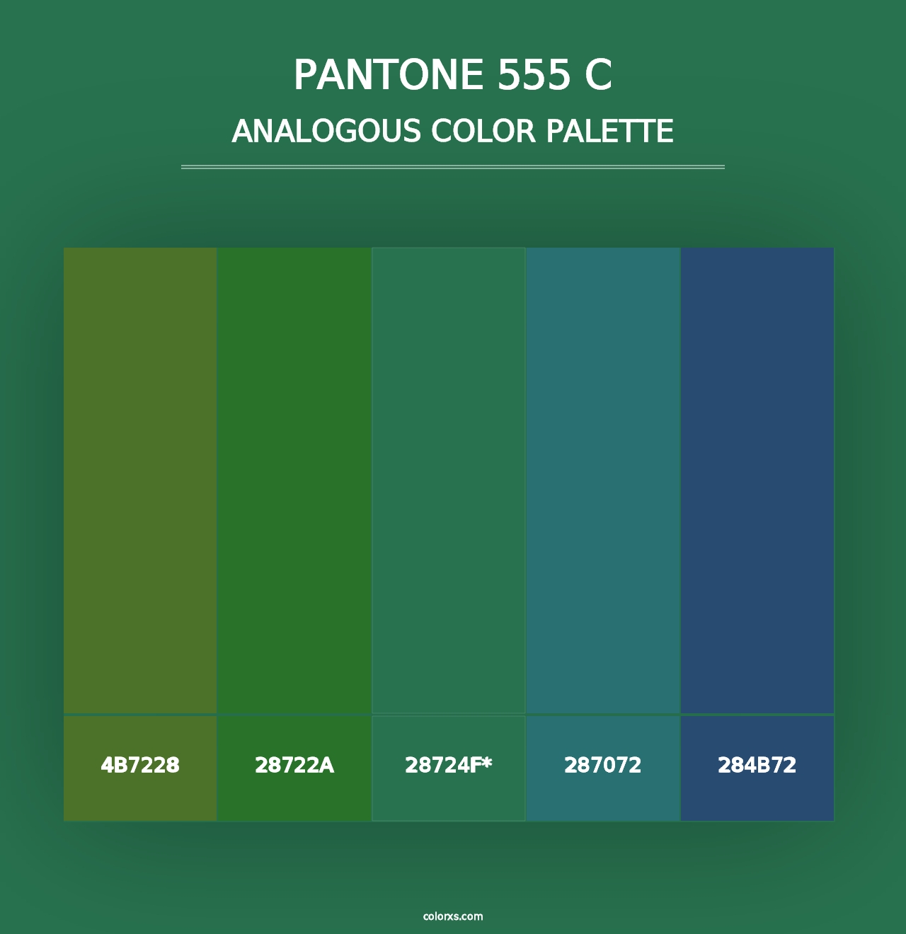 PANTONE 555 C - Analogous Color Palette