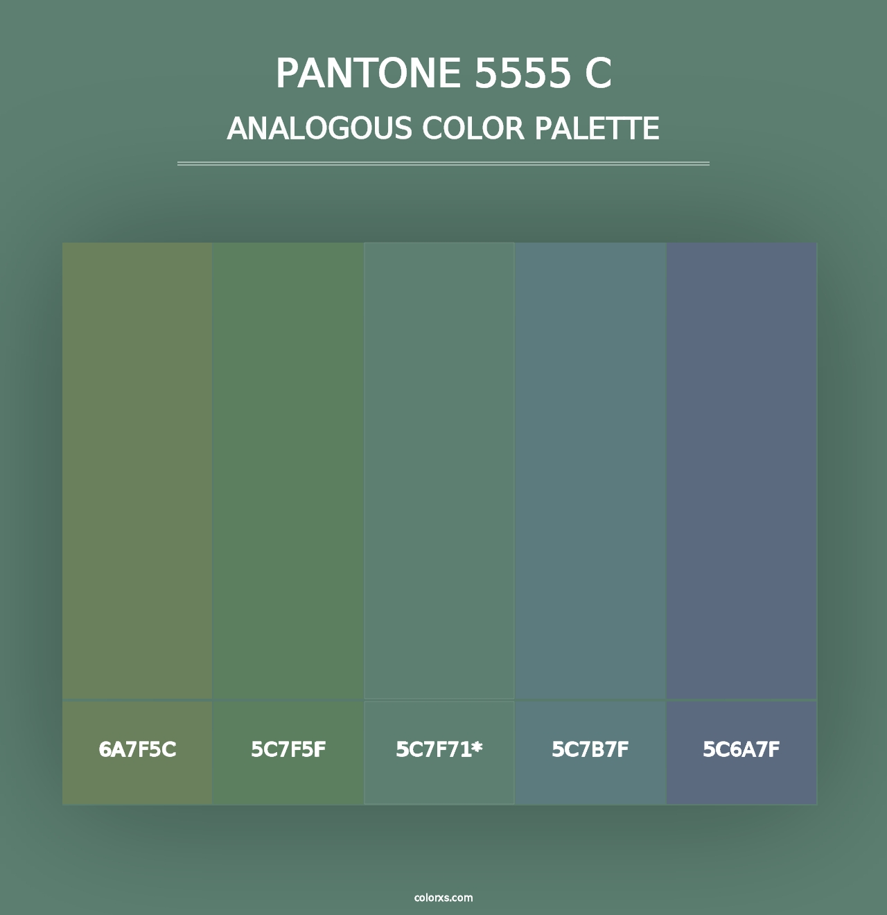 PANTONE 5555 C - Analogous Color Palette