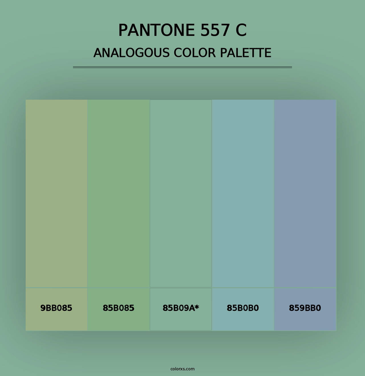 PANTONE 557 C - Analogous Color Palette