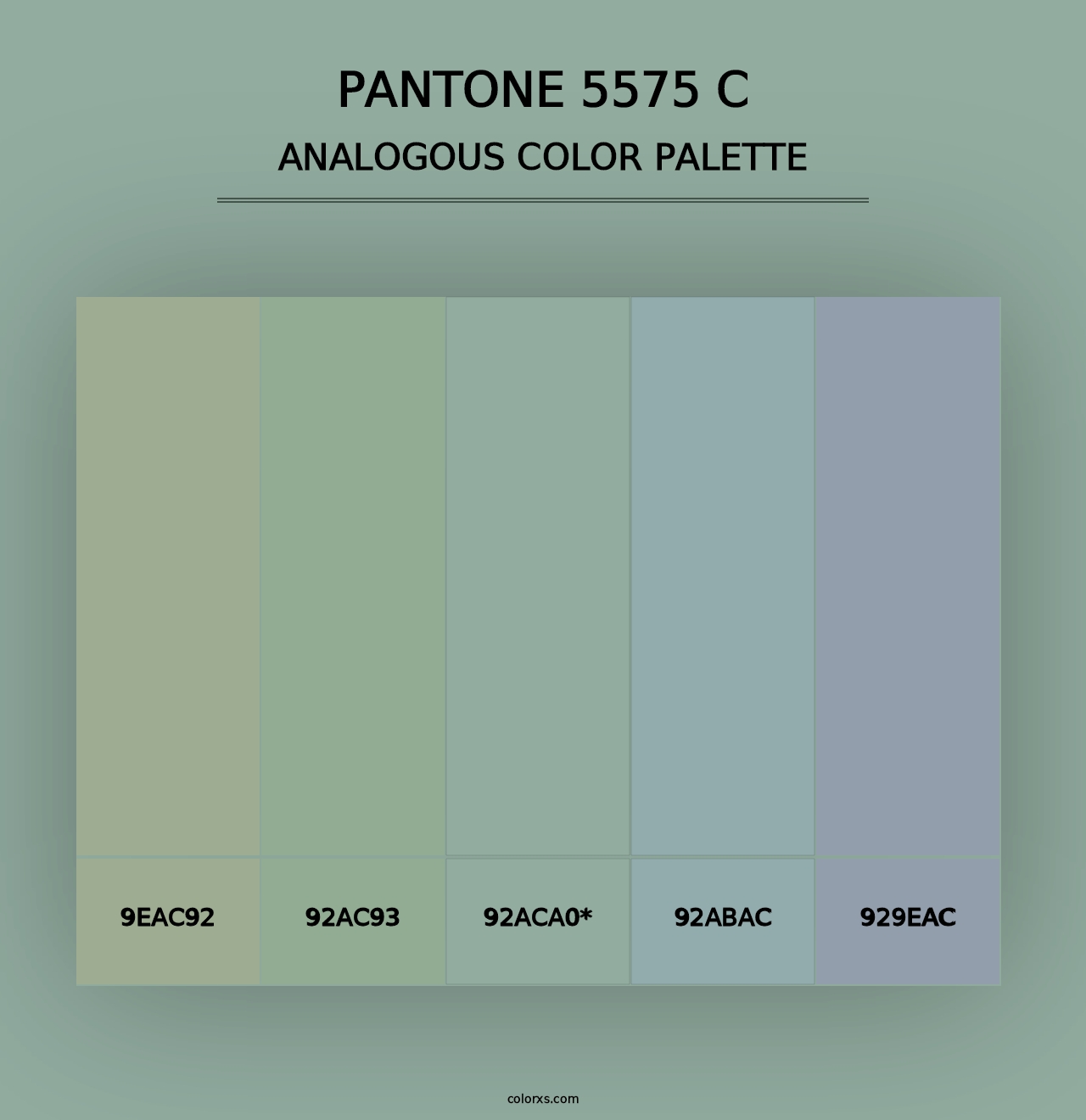 PANTONE 5575 C - Analogous Color Palette