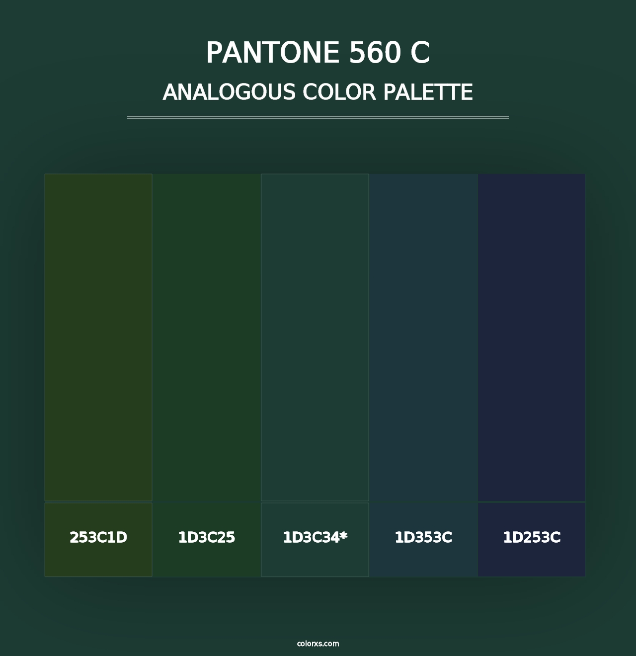 PANTONE 560 C - Analogous Color Palette