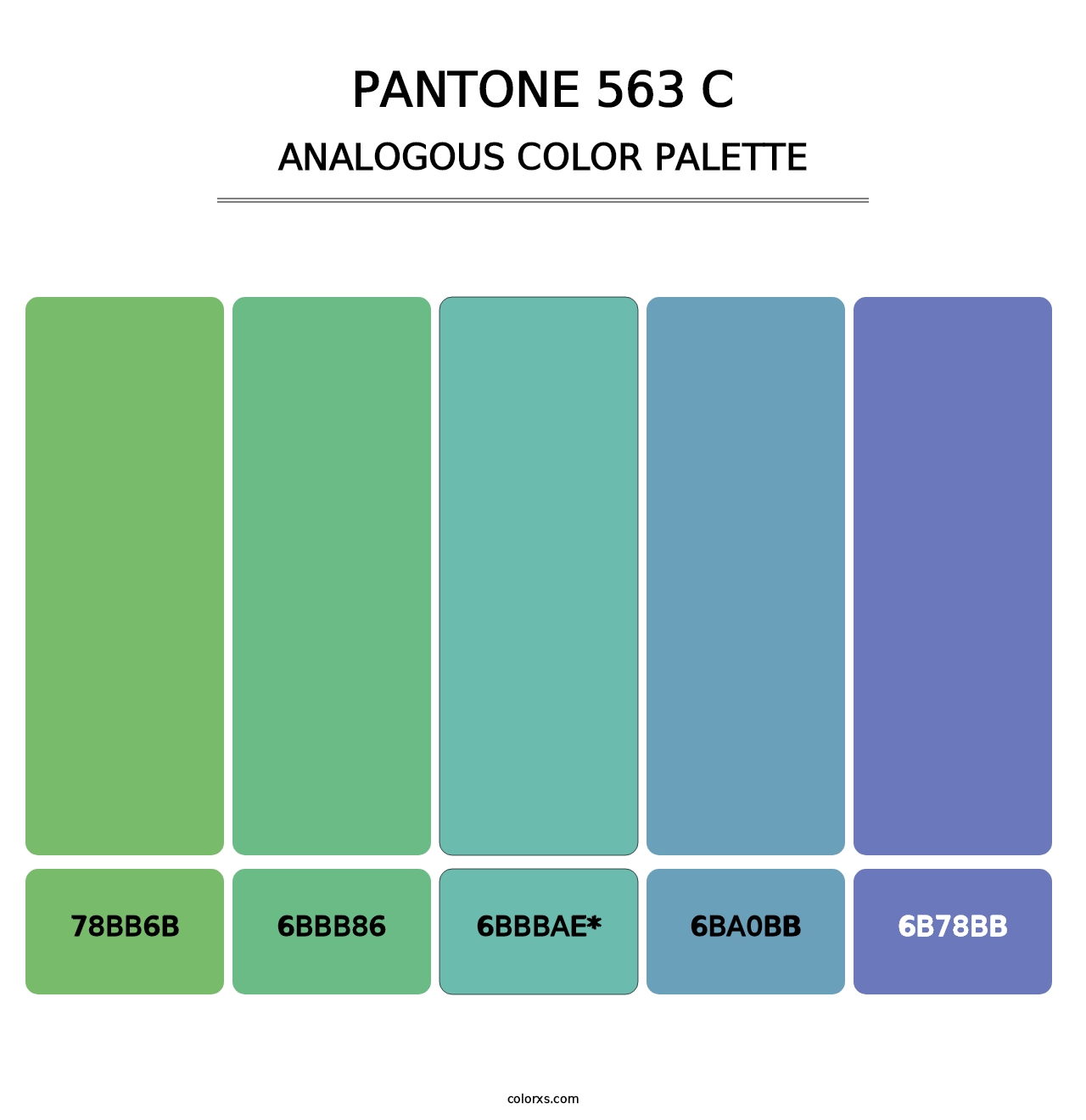 PANTONE 563 C - Analogous Color Palette