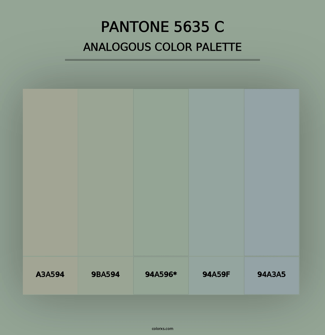 PANTONE 5635 C - Analogous Color Palette