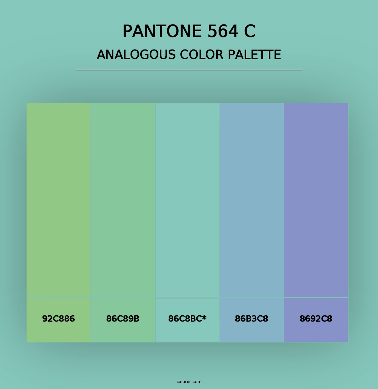 PANTONE 564 C - Analogous Color Palette