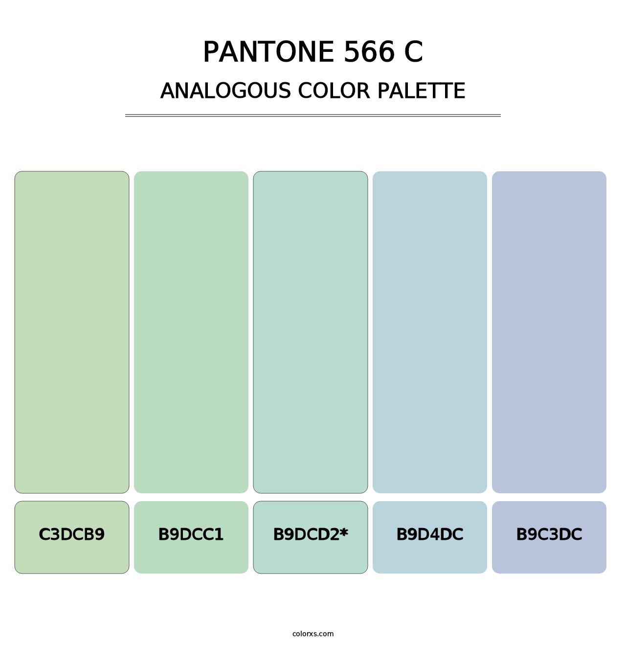 PANTONE 566 C - Analogous Color Palette