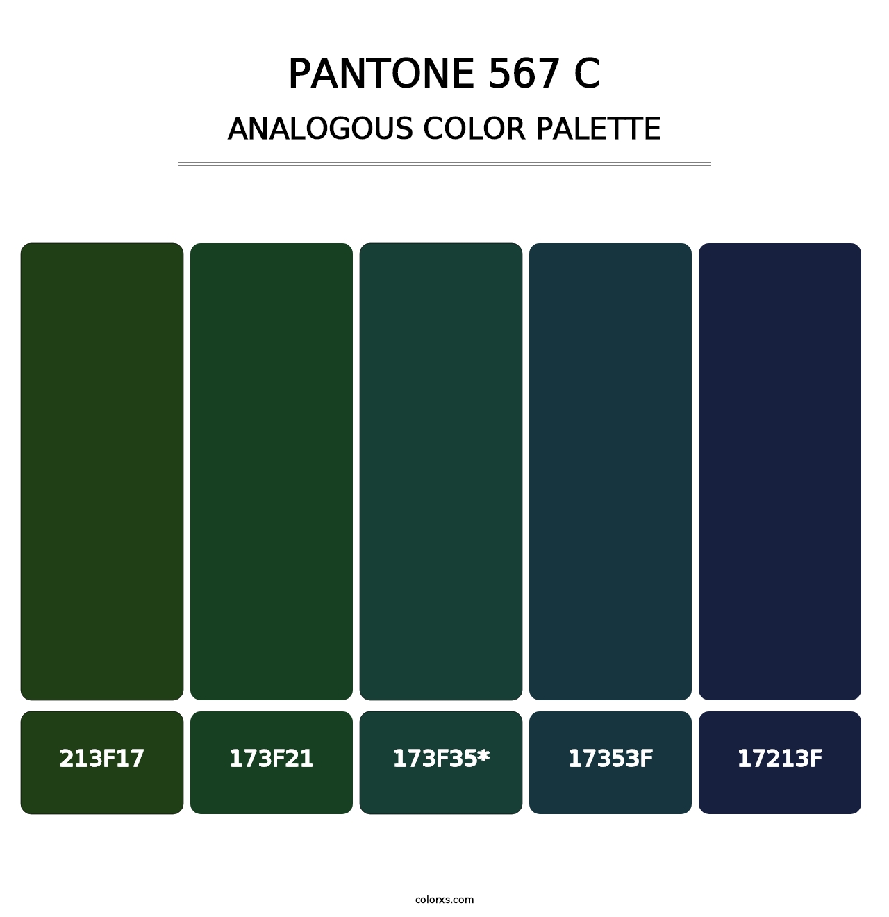 PANTONE 567 C - Analogous Color Palette