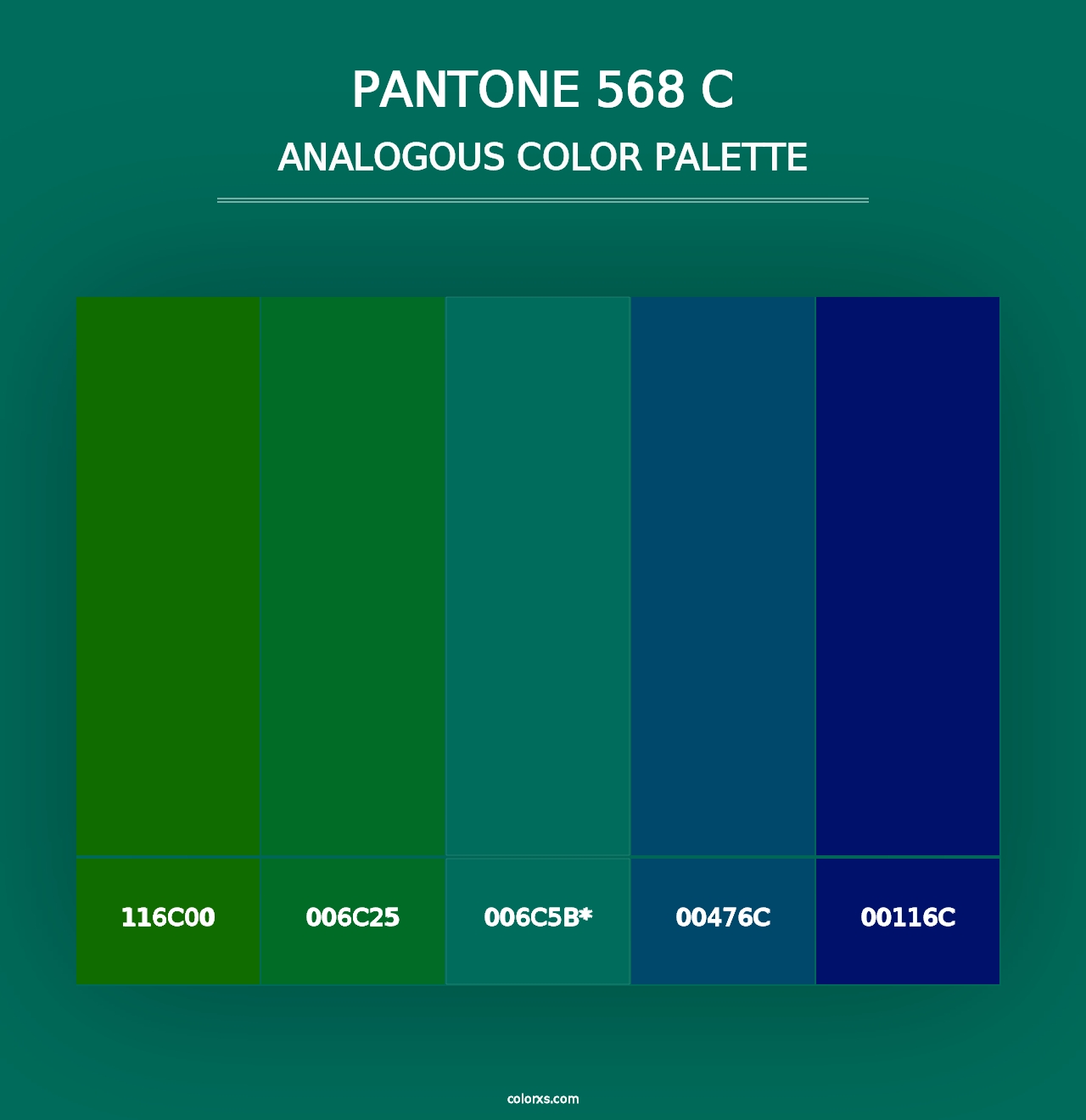 PANTONE 568 C - Analogous Color Palette