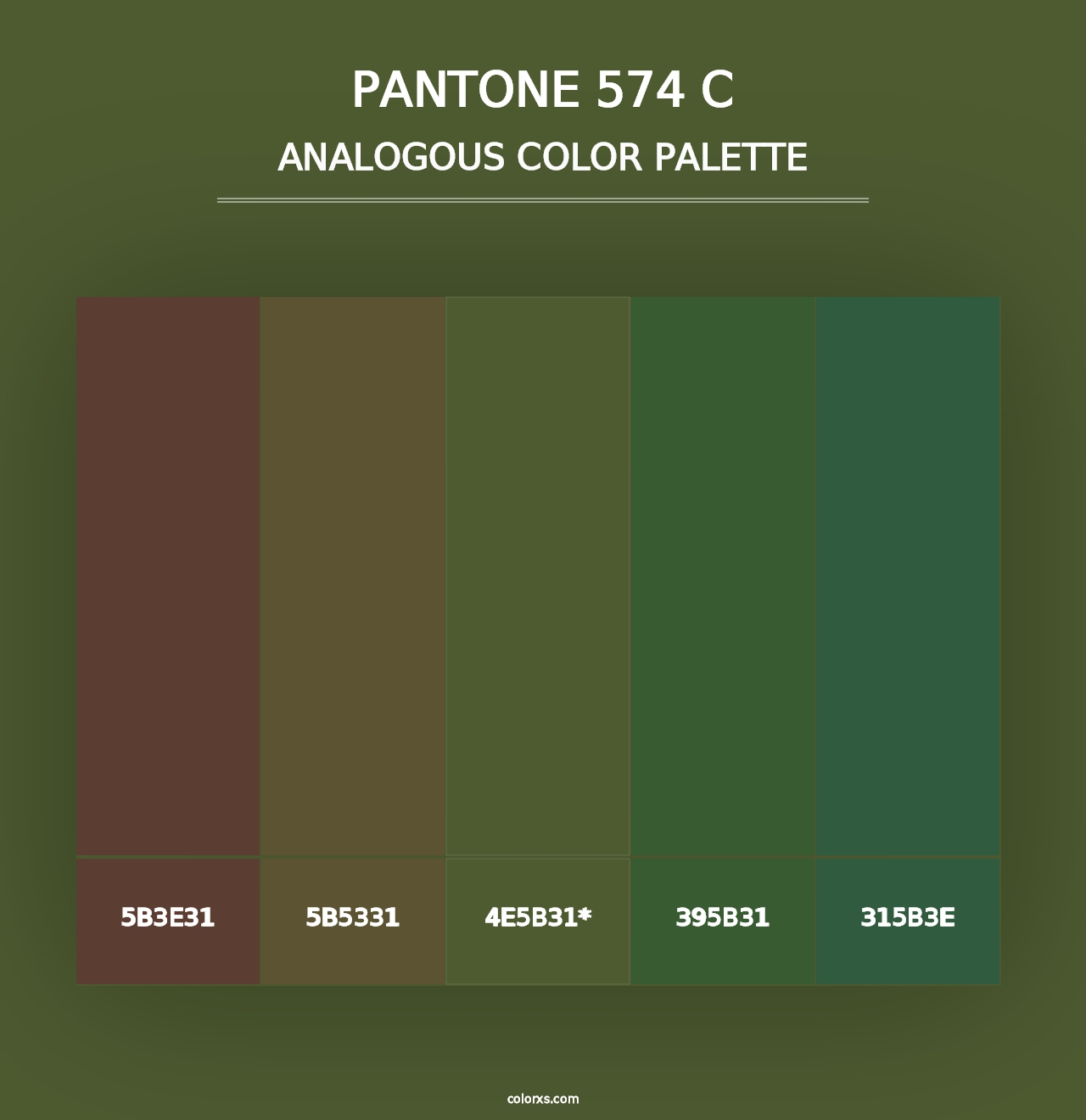 PANTONE 574 C - Analogous Color Palette