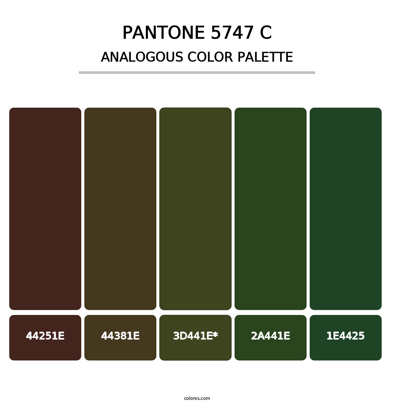 PANTONE 5747 C - Analogous Color Palette