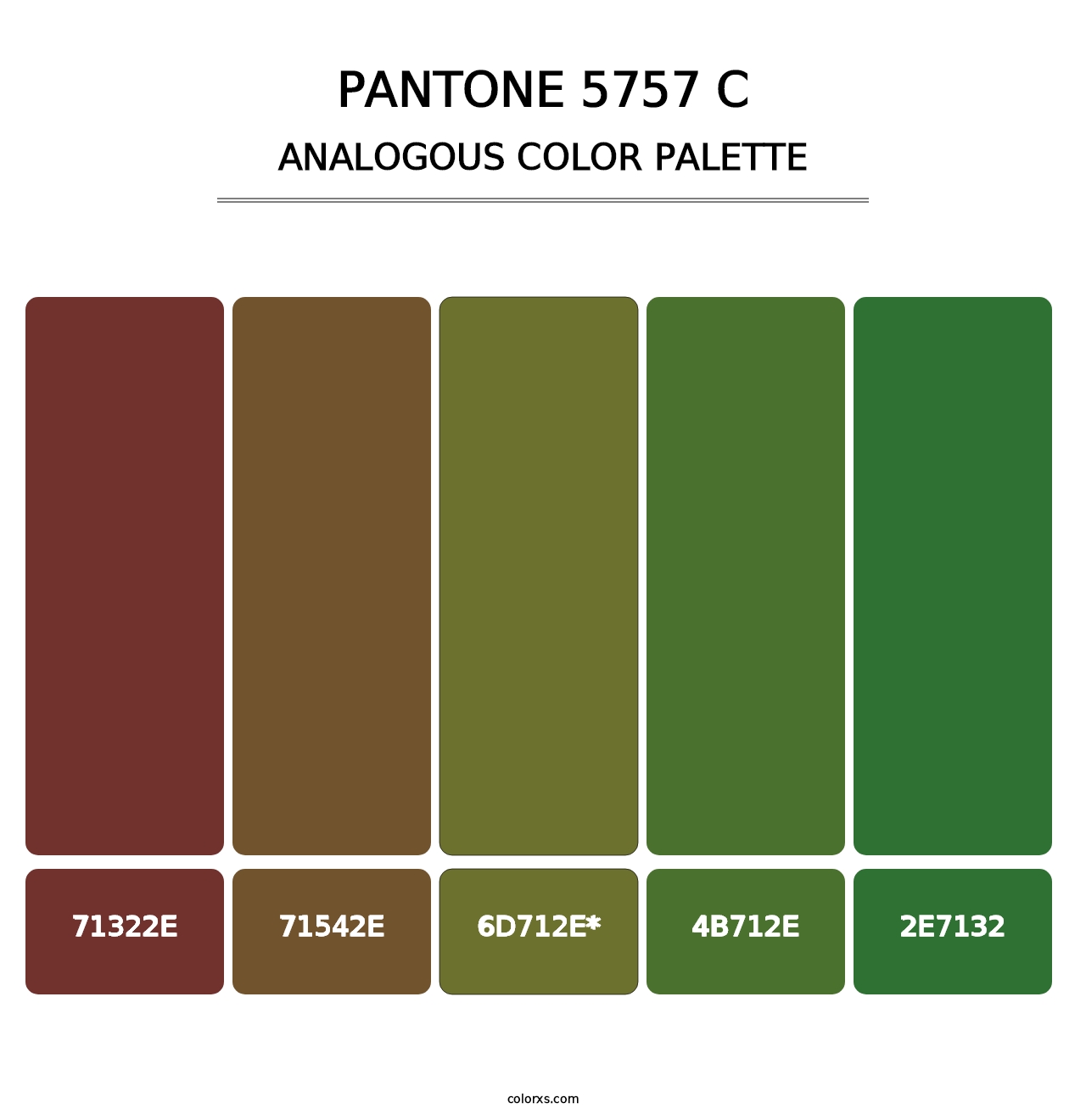 PANTONE 5757 C - Analogous Color Palette