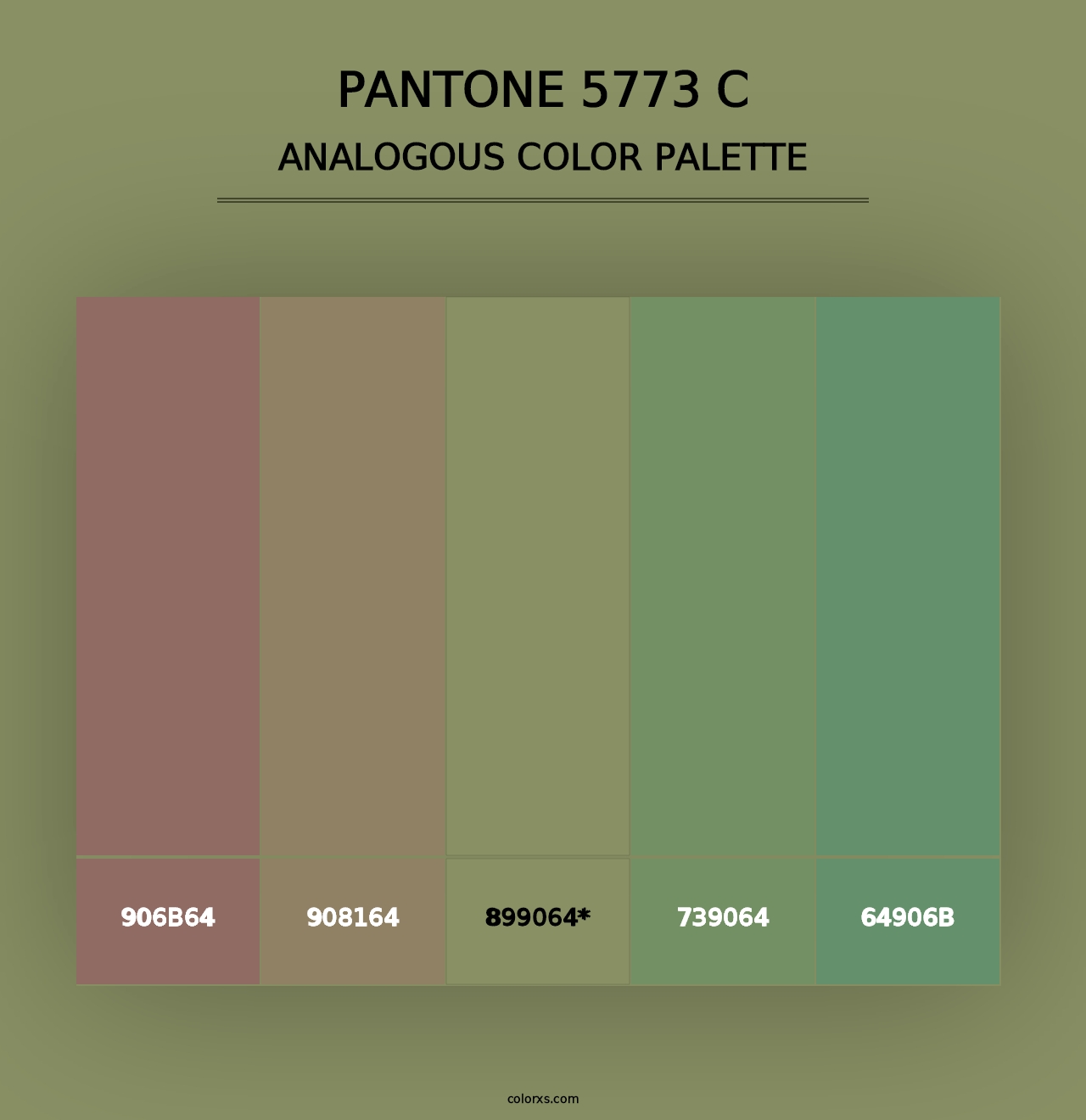 PANTONE 5773 C - Analogous Color Palette