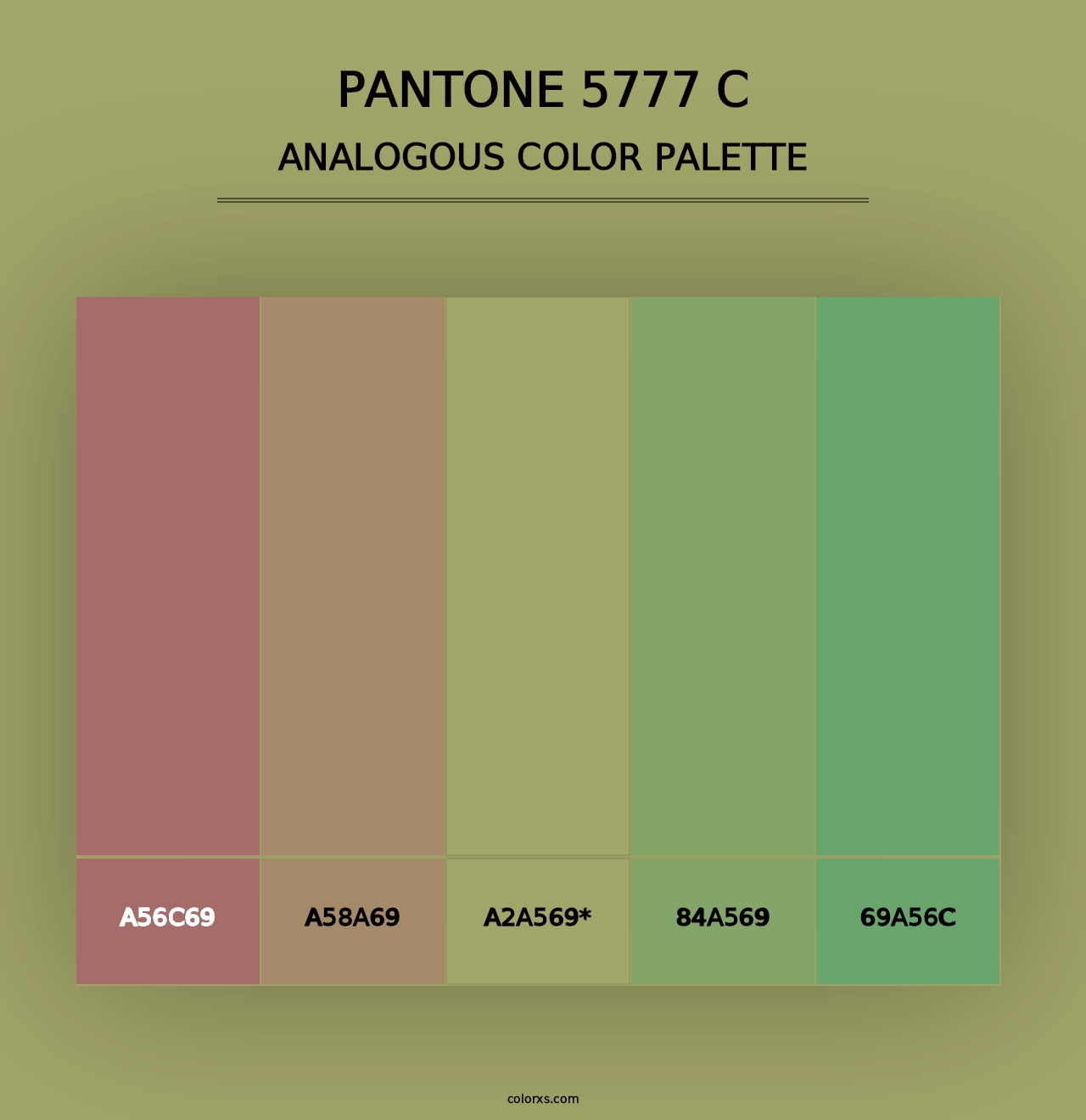 PANTONE 5777 C - Analogous Color Palette