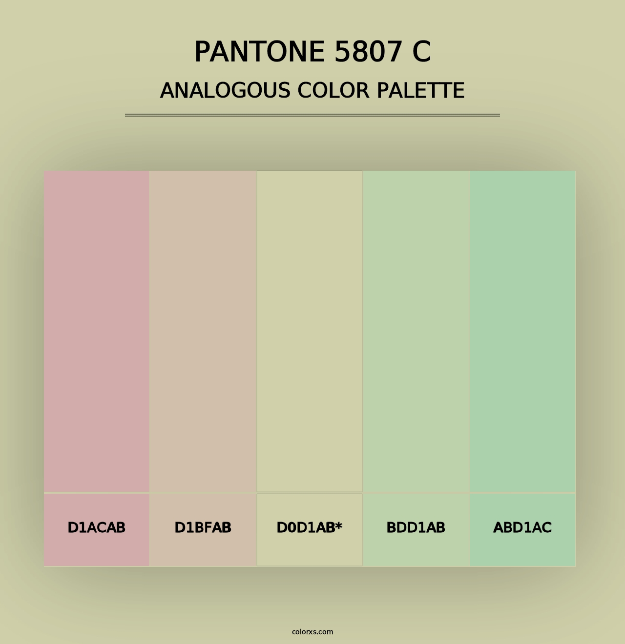 PANTONE 5807 C - Analogous Color Palette