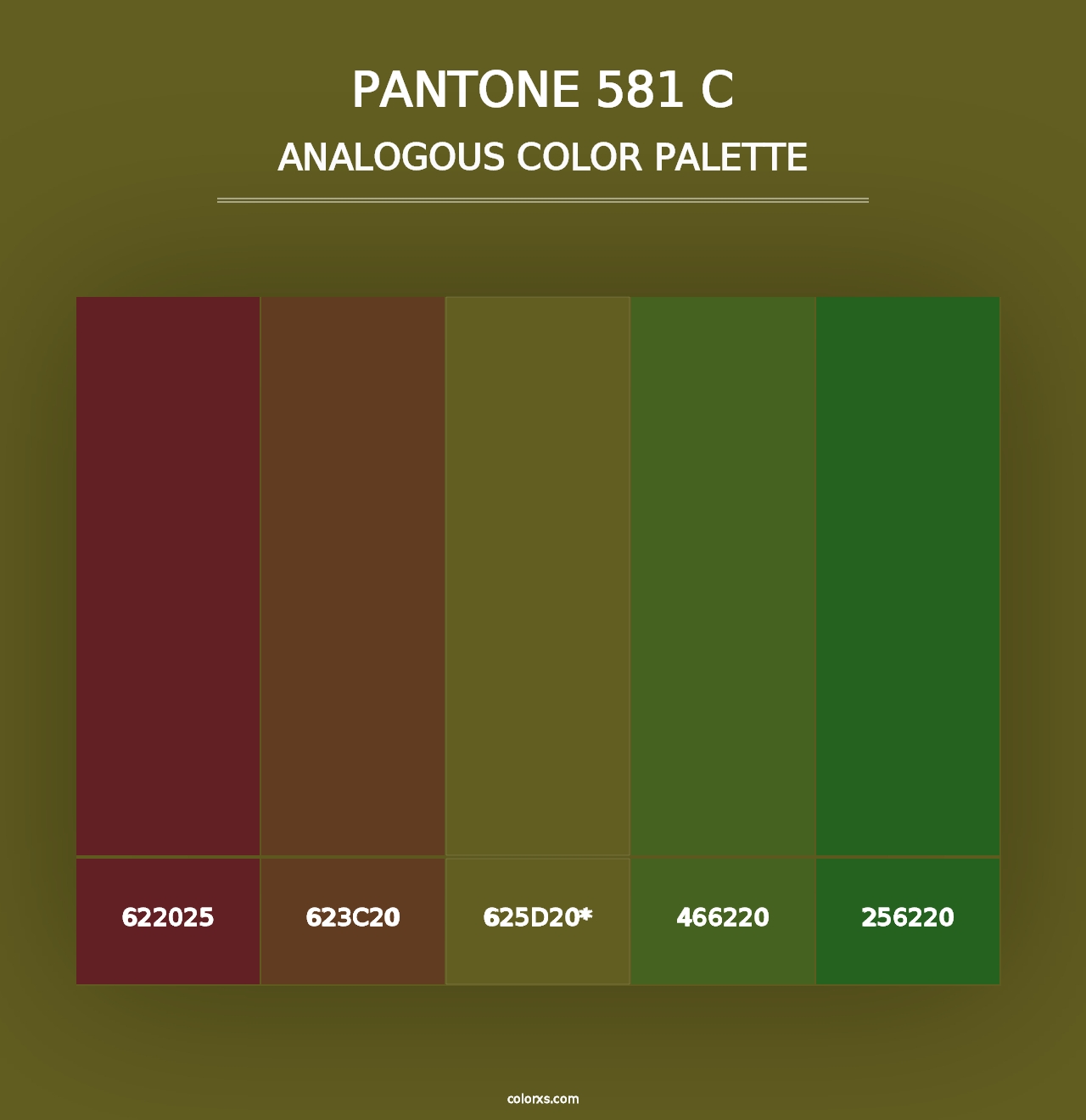 PANTONE 581 C - Analogous Color Palette