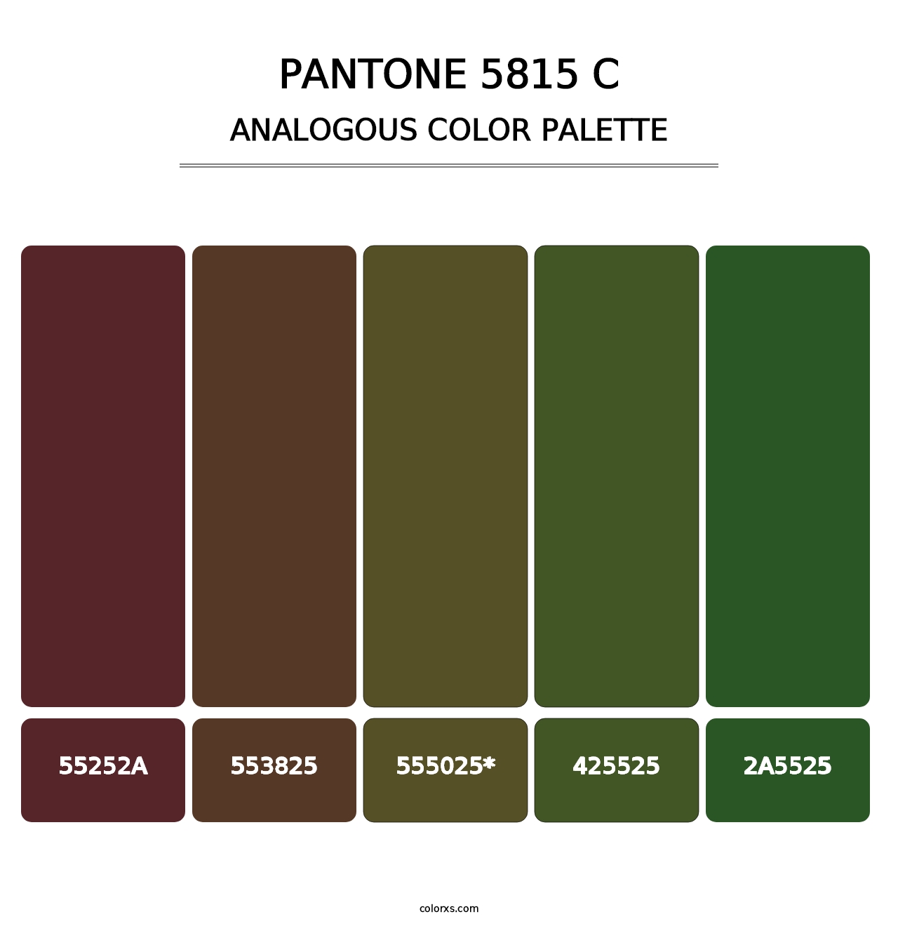 PANTONE 5815 C - Analogous Color Palette