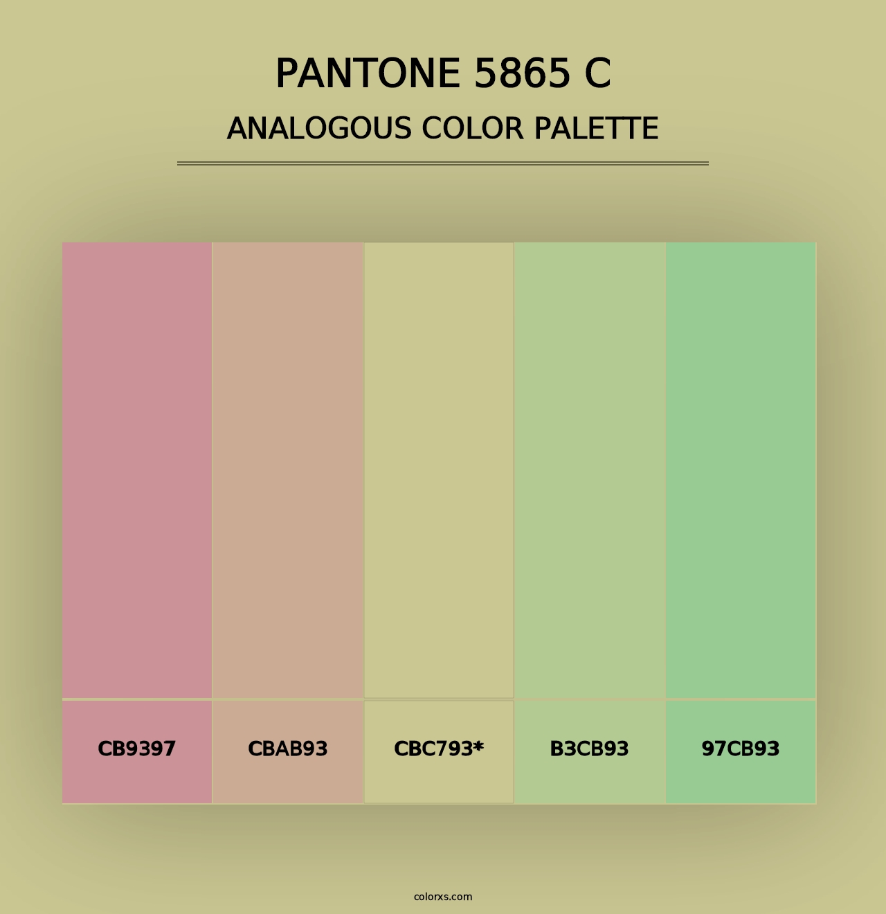 PANTONE 5865 C - Analogous Color Palette