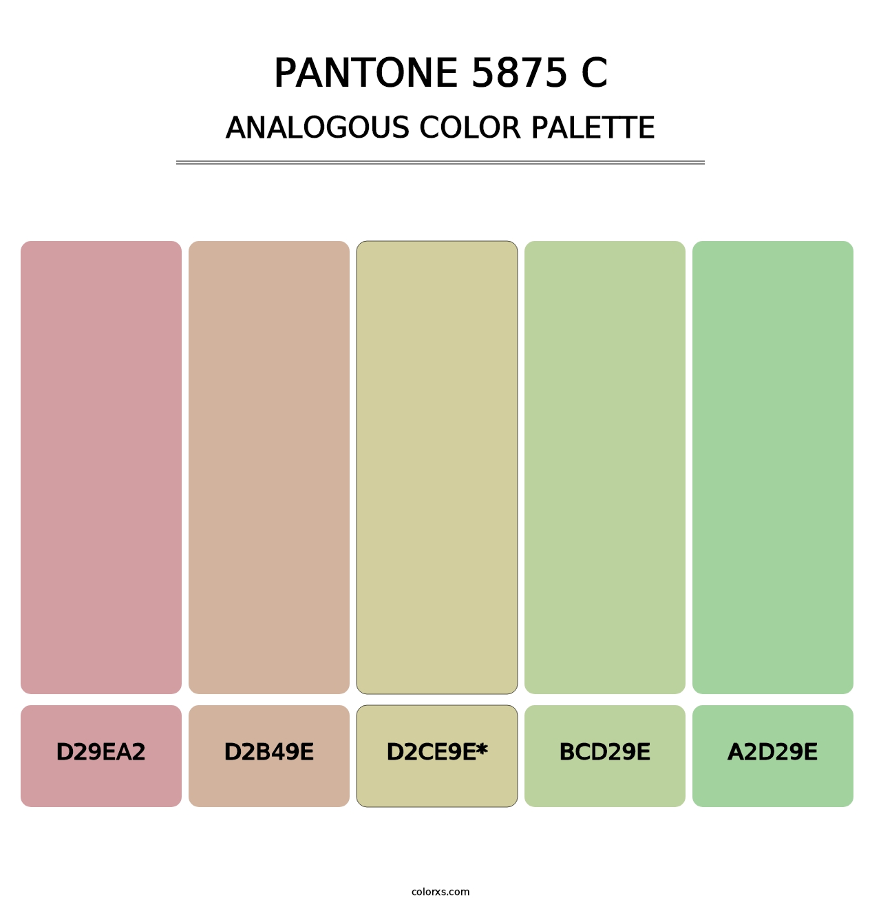 PANTONE 5875 C - Analogous Color Palette