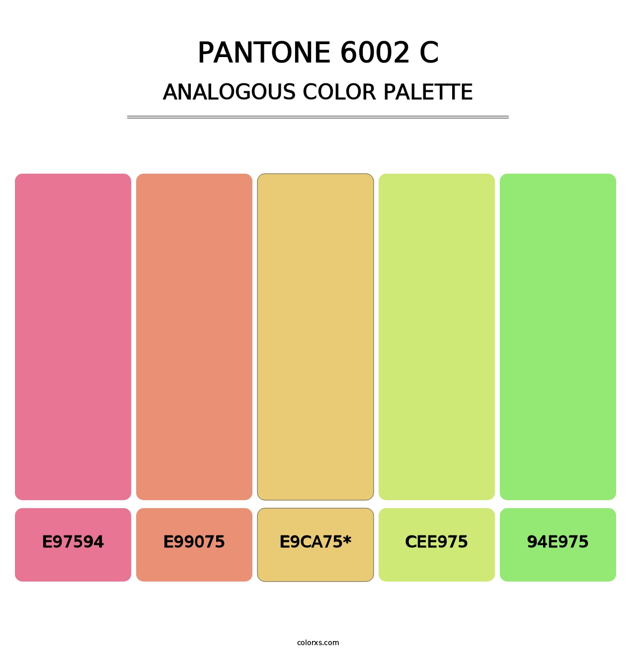 PANTONE 6002 C - Analogous Color Palette