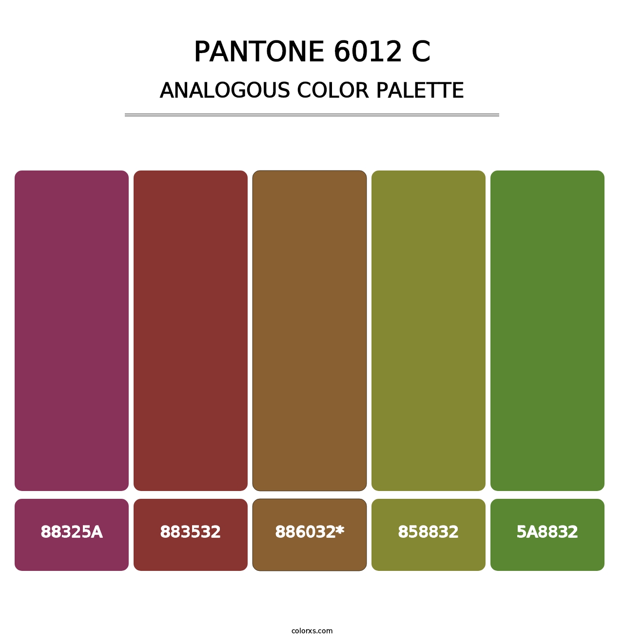 PANTONE 6012 C - Analogous Color Palette