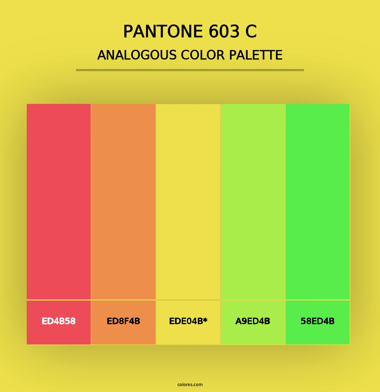 PANTONE 603 C - Analogous Color Palette