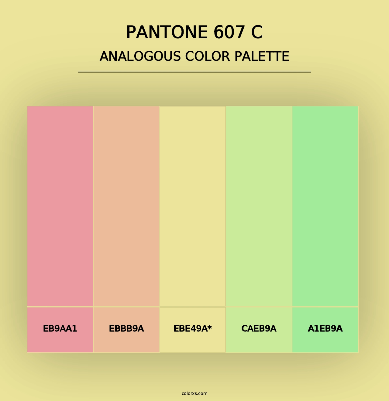 PANTONE 607 C - Analogous Color Palette