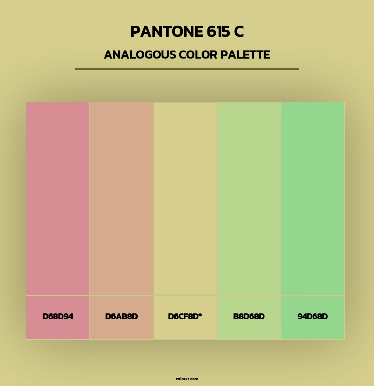 PANTONE 615 C - Analogous Color Palette