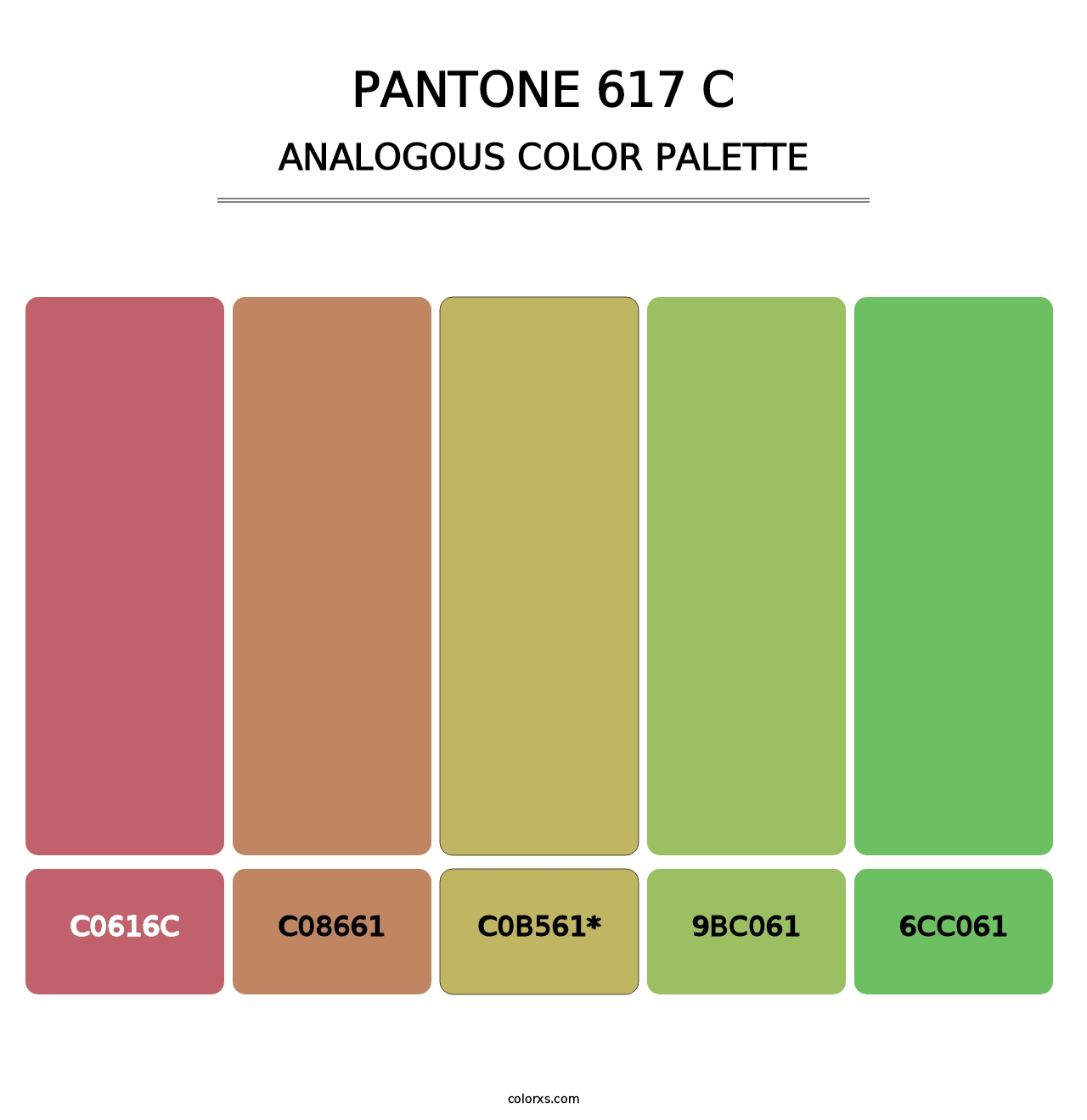 PANTONE 617 C - Analogous Color Palette