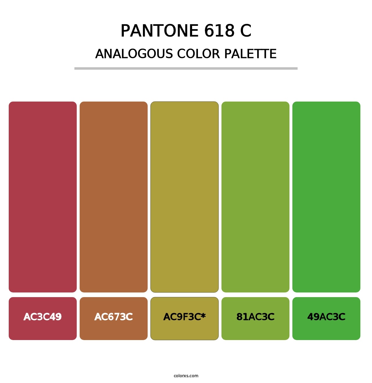 PANTONE 618 C - Analogous Color Palette