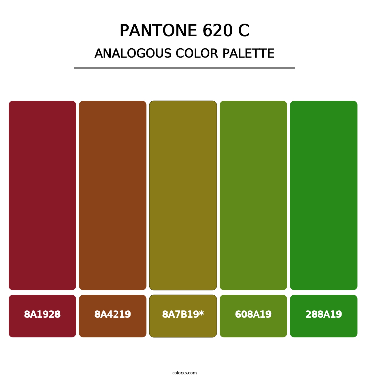 PANTONE 620 C - Analogous Color Palette